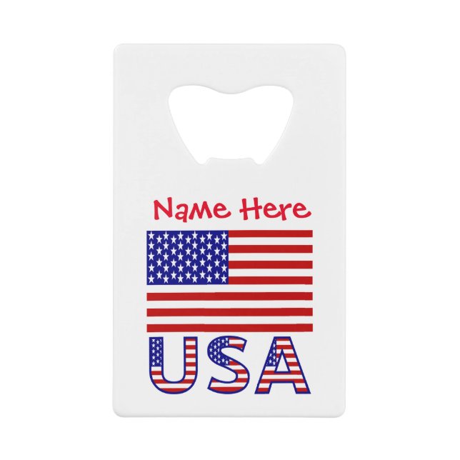 USA United States America Flag Red Personalisation (Front)