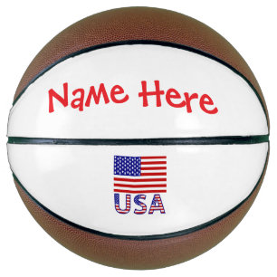 USA United States America Flag Red Personalised Basketball