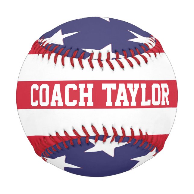 USA United States American Flag Personalised Coach Baseball (Front)