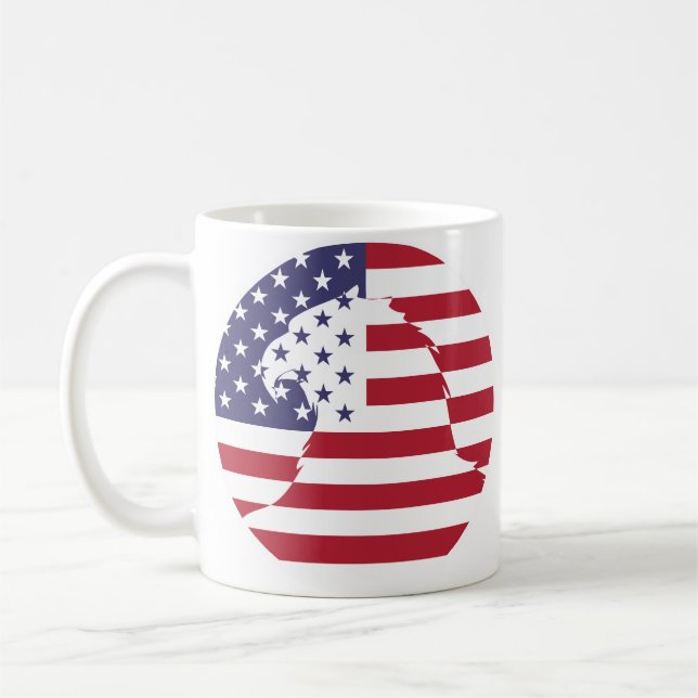 USA United States Bald eagle American National Coffee Mug (Left)