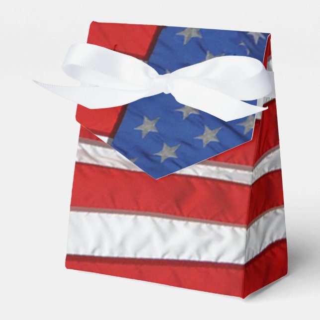 USA United States Flag American Patriotic Design Favour Box (Front Side)