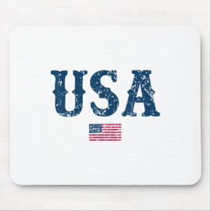 Usa United States Of America American Flag July 4t Mouse Mat