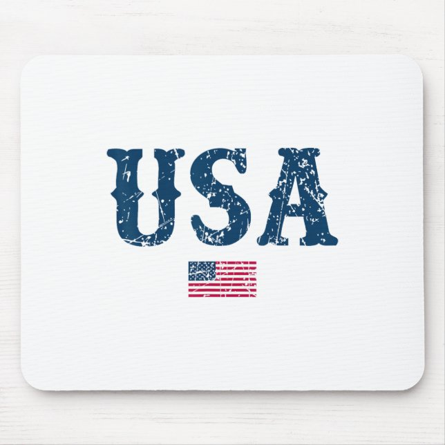 Usa United States Of America American Flag July 4t Mouse Mat (Front)