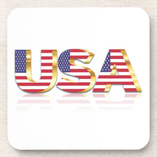 USA - United States of America - Flag - Patriotic Coaster