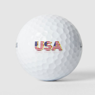 USA - United States of America - Flag - Patriotic  Golf Balls