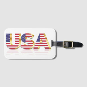 USA - United States of America - Flag - Patriotic Luggage Tag