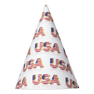 USA - United States of America - Flag - Patriotic Party Hat