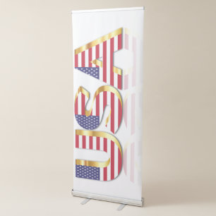 USA - United States of America - Flag - Patriotic  Retractable Banner