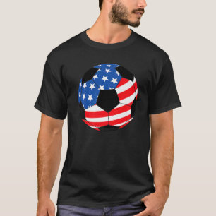 USA United States Soccer Fans American Flag Footba T-Shirt
