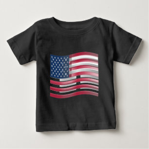 USA Unites: Stripes & Stars in Bold Design Baby T-Shirt