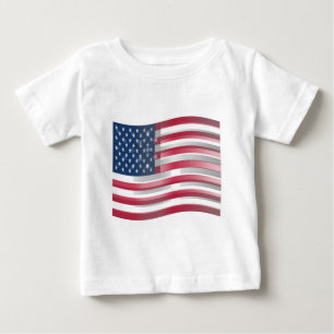 USA Unites: Stripes & Stars in Bold Design Baby T-Shirt