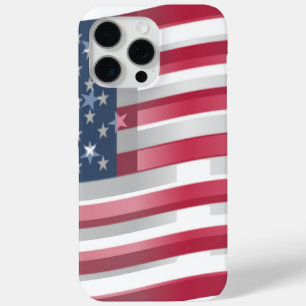 USA Unites: Stripes & Stars in Bold Design iPhone 15 Pro Max Case