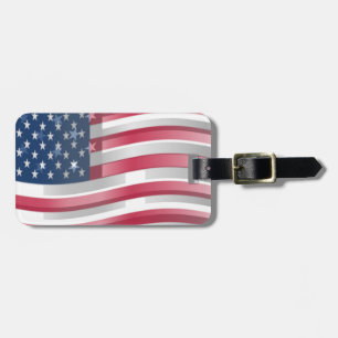 USA Unites: Stripes & Stars in Bold Design Luggage Tag