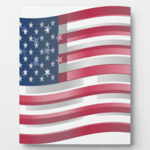 USA Unites: Stripes & Stars in Bold Design Plaque