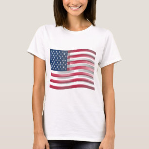 USA Unites: Stripes & Stars in Bold Design T-Shirt