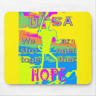USA Unity Design: Hope and Strength Mouse Mat