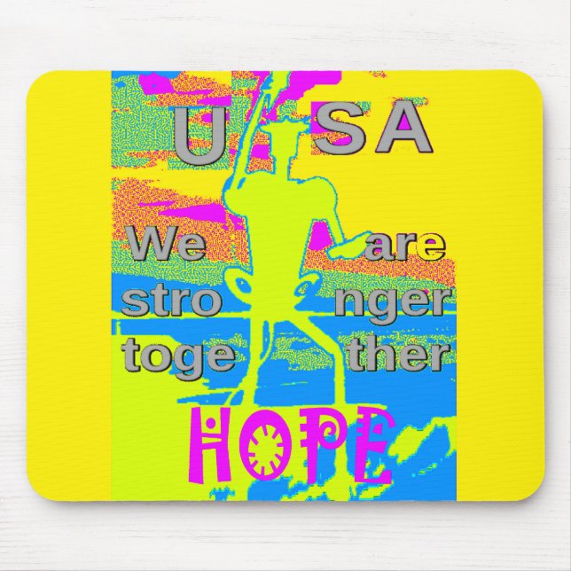 USA Unity Design: Hope and Strength Mouse Mat (Front)