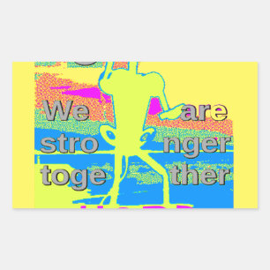 USA Unity Design: Hope and Strength Rectangular Sticker