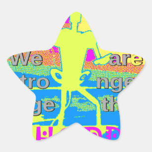 USA Unity Design: Hope and Strength Star Sticker