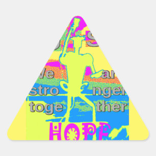 USA Unity Design: Hope and Strength Triangle Sticker