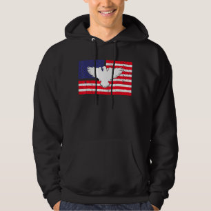 Usa Us American Flag Patriotic 4th Of July Bald Ea Hoodie