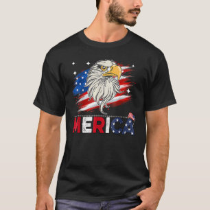 Usa Us American Flag Patriotic 4th Of July Bald Ea T-Shirt