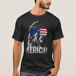 Usa Us American Flag Patriotic 4th Of July Bald Ea T-Shirt