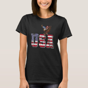 Usa Us American Flag Patriotic 4th Of July Bald Ea T-Shirt