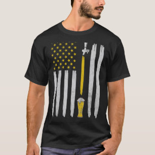 Usa Us American Flag Retro Beer Craft Brewer Craft T-Shirt