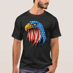 Usa  Us Flag And Patriotic Eagle  4th Of July Amer T-Shirt
