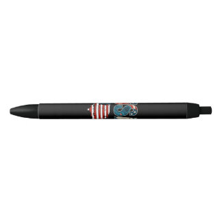 USA US Patriotic 4th of July America Flag Freedom  Black Ink Pen