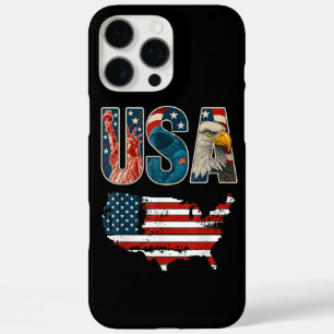 USA US Patriotic 4th of July America Flag Freedom  iPhone 16 Pro Max Case
