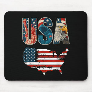 Usa Us Patriotic 4th Of July America Flag Freedom Mouse Mat