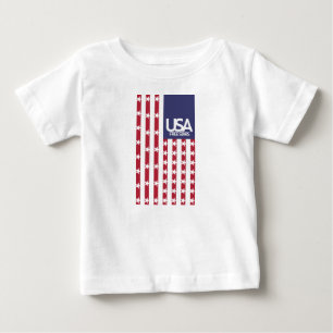 USA/USA FREE STARS FLAG BY MASANSER PIXELAT BABY T-Shirt