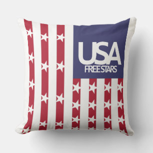USA/USA FREE STARS FLAG BY MASANSER PIXELAT CUSHION