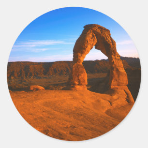 USA, Utah, Arches National Park, Delicate Arch Classic Round Sticker