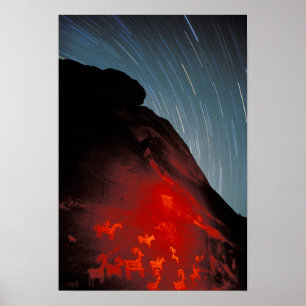 USA, Utah, Arches National Park, Petroglyphs Poster