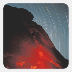 USA, Utah, Arches National Park, Petroglyphs Square Sticker