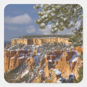 USA, Utah, Bryce Canyon National Park. Sunrise Square Sticker