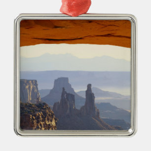 USA, Utah, Canyonlands National Park, View of Metal Tree Decoration