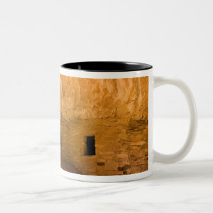 USA, Utah, Cedar Mesa, Mule Canyon. Sandstone Two-Tone Coffee Mug