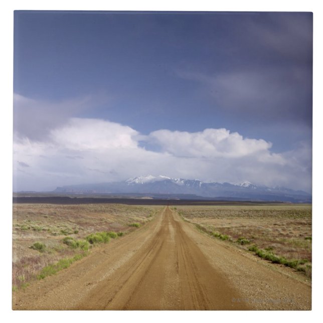 USA, Utah, Dirt road crossing landscape Tile (Front)