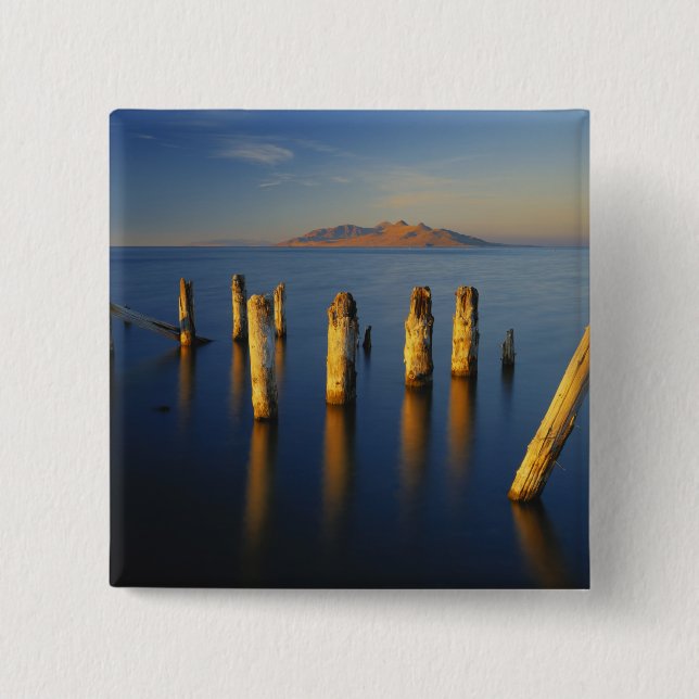 USA, Utah, Great Basin, Saltair, Great Salt 15 Cm Square Badge (Front)