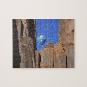 USA, Utah, Monument Valley. A rainbow hot-air Jigsaw Puzzle