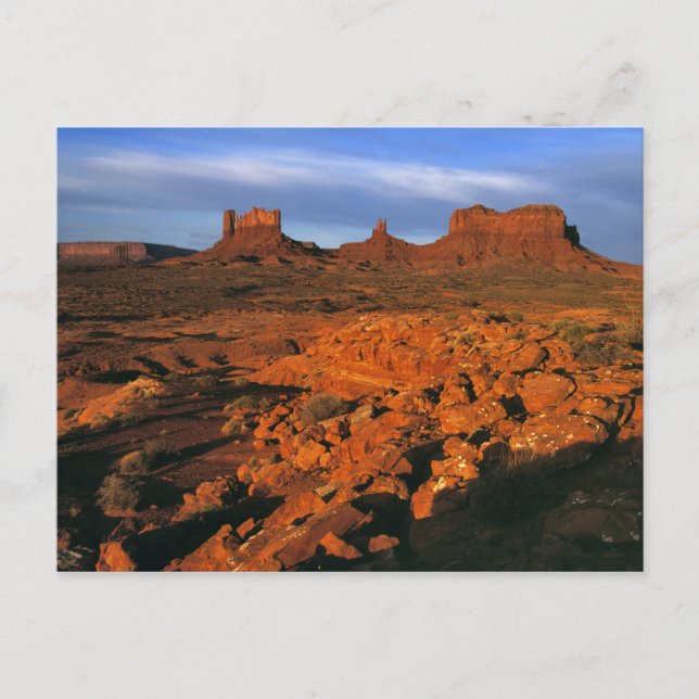 USA, Utah, Monument Valley. Sunset light Postcard (Front)