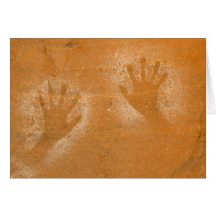 USA, Utah, Pictograph Hand-prints on sandstone,