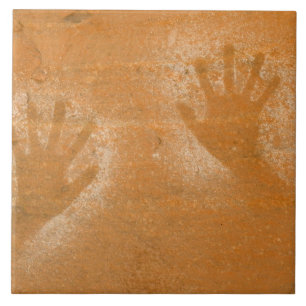 USA, Utah, Pictograph Hand-prints on sandstone, Tile