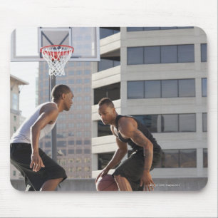 USA, Utah, Salt Lake City, two young men playing Mouse Mat