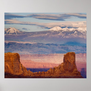 USA, Utah. Scenic of La Sal Mountains from Dead Poster