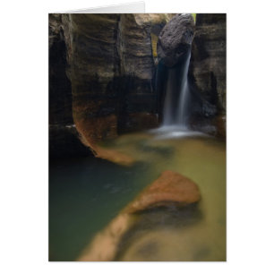 USA, Utah, Zion National Park. Keyhole Falls in